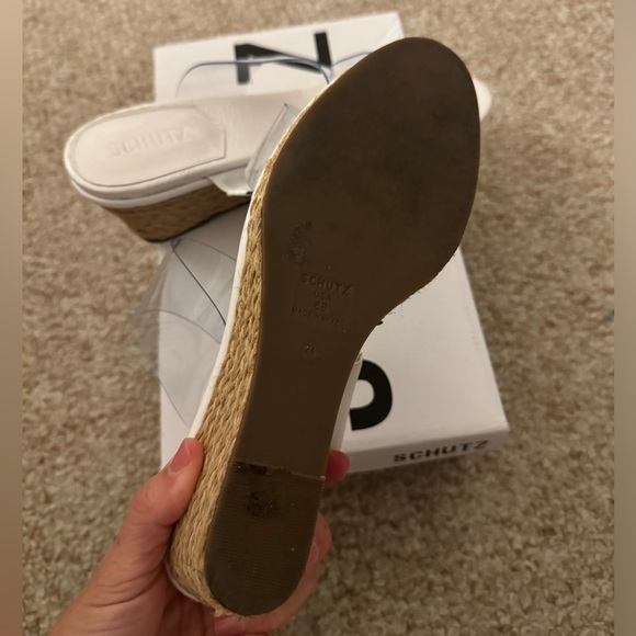 Schutz summer wedge heel transparent white 8 - Picture 5 of 5